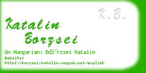 katalin borzsei business card